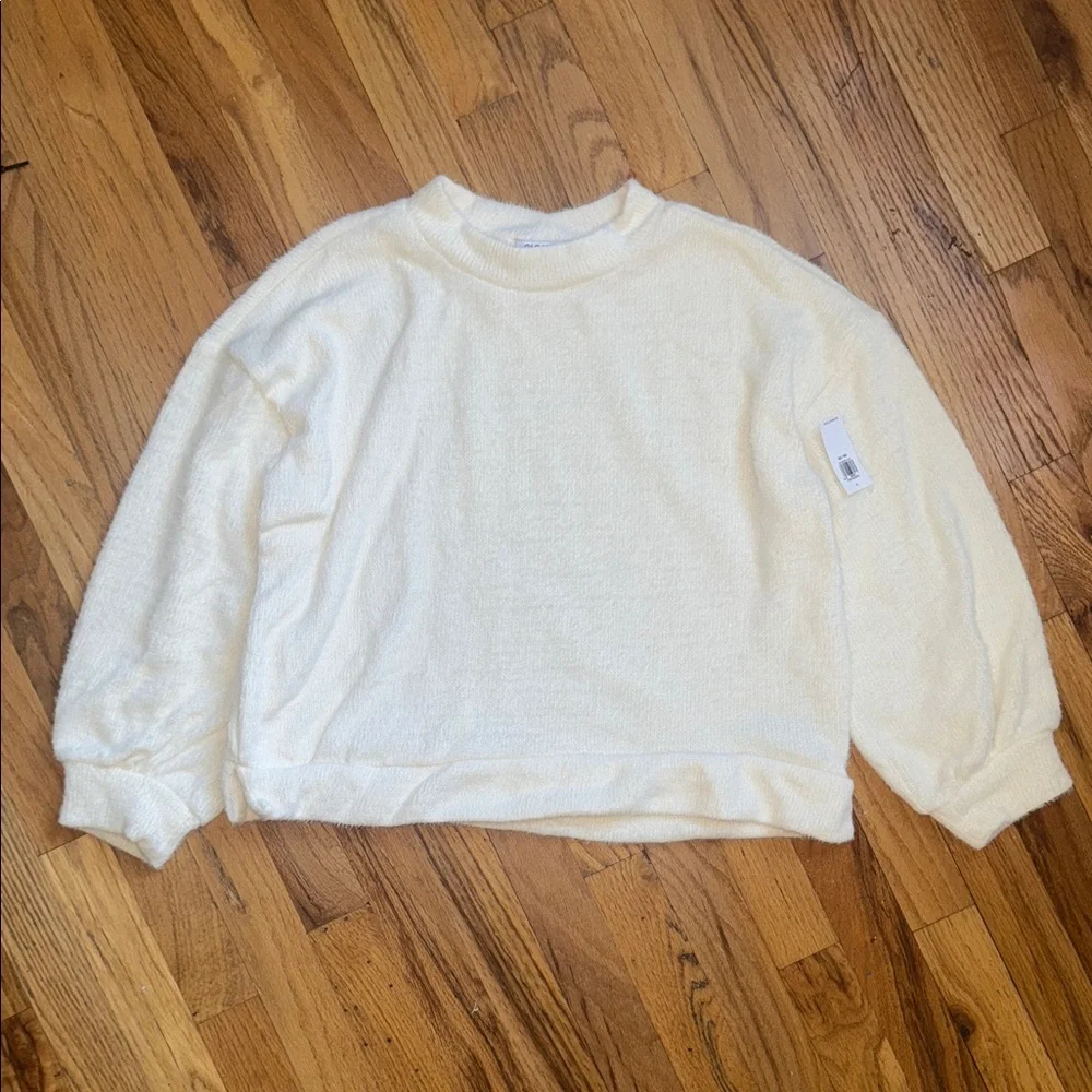 NWT Girls Cozy Cream Chenille mock neck Sweater size xxl 18